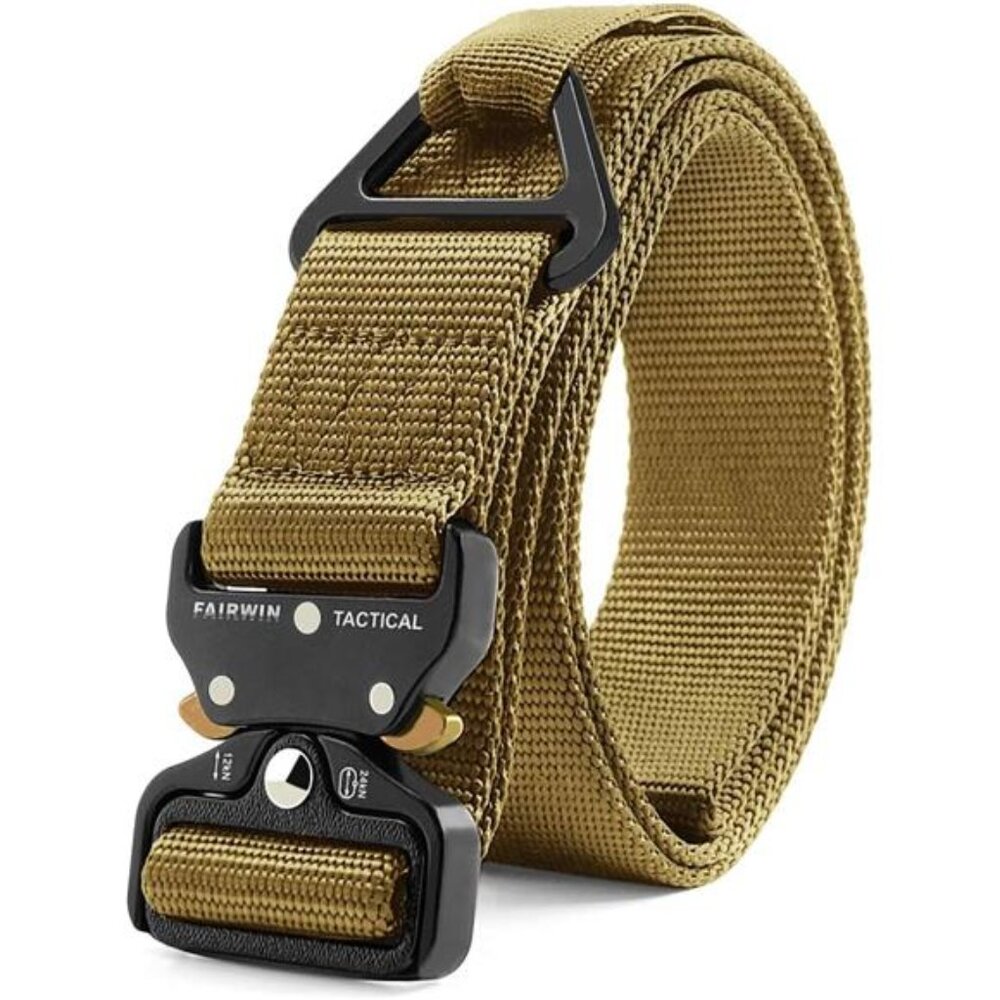 Tactical Rigger Belt, 1.7 Inches Mens Nylon Webbing Utility Belt with V-ring